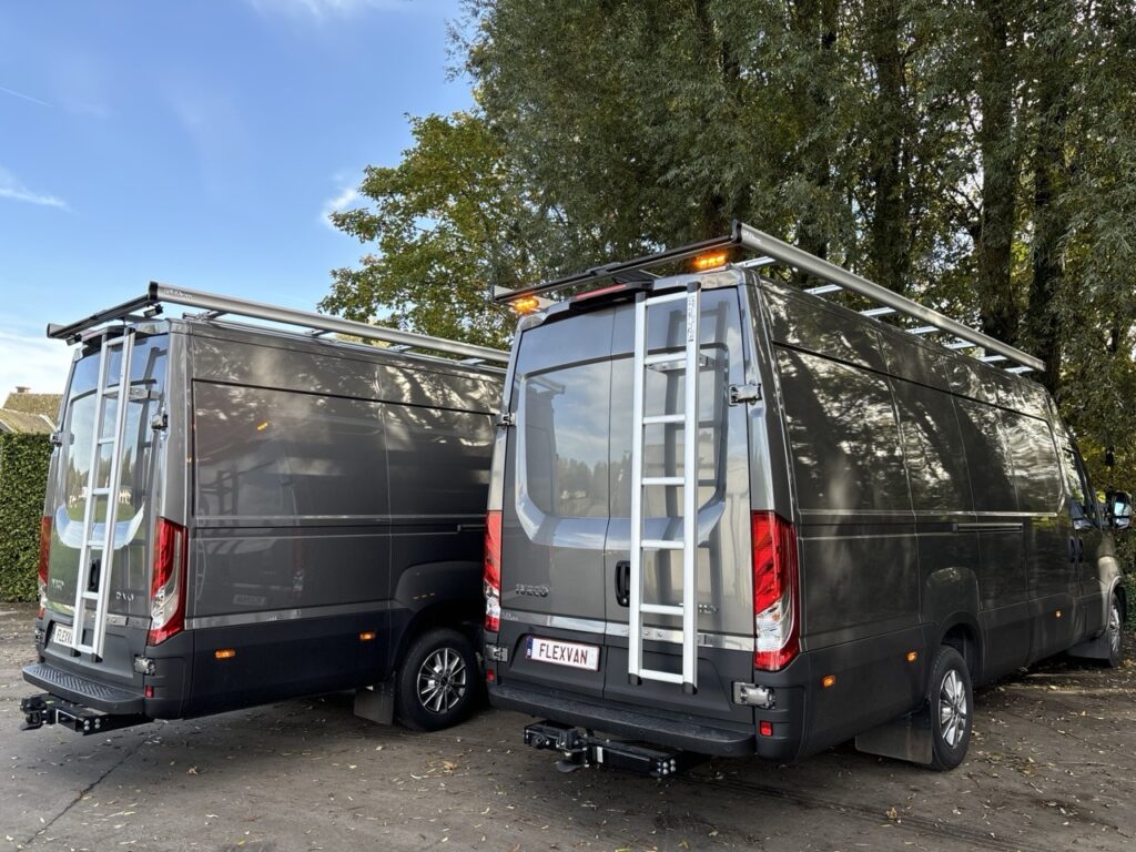 Door Flexvan ingerichte bestelwagen, voorbeeld van een realisatie voor Bedrijfswageninrichting Blankenberge